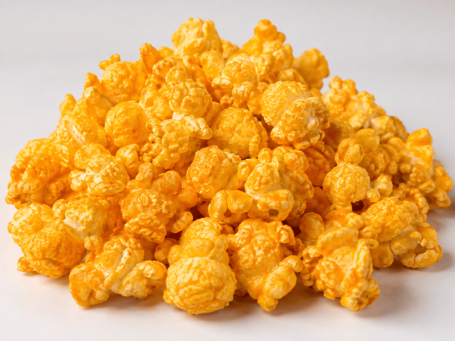 Cheese popcorn produced by industrial popcorn processing equipment