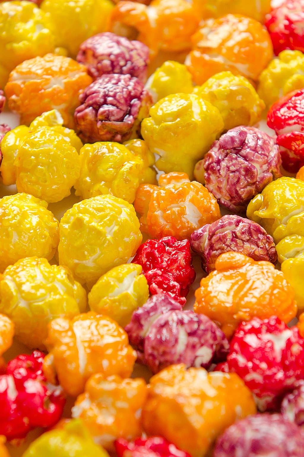 Flavored popcorn produced by industrial popcorn processing equipment